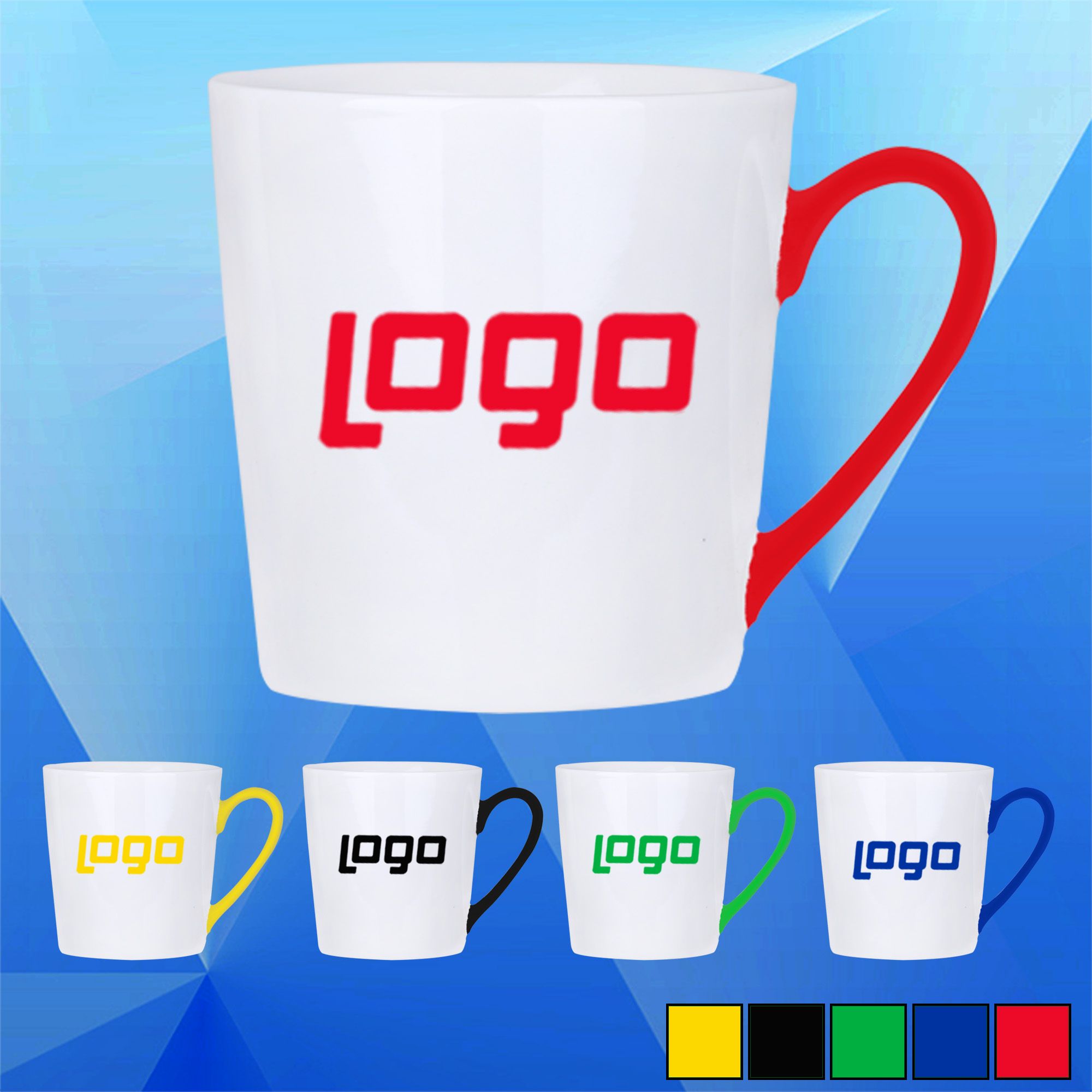 The Java Rush 20oz Ceramic Coffee Mug With Colorful Handle - High Qty Price Incentive